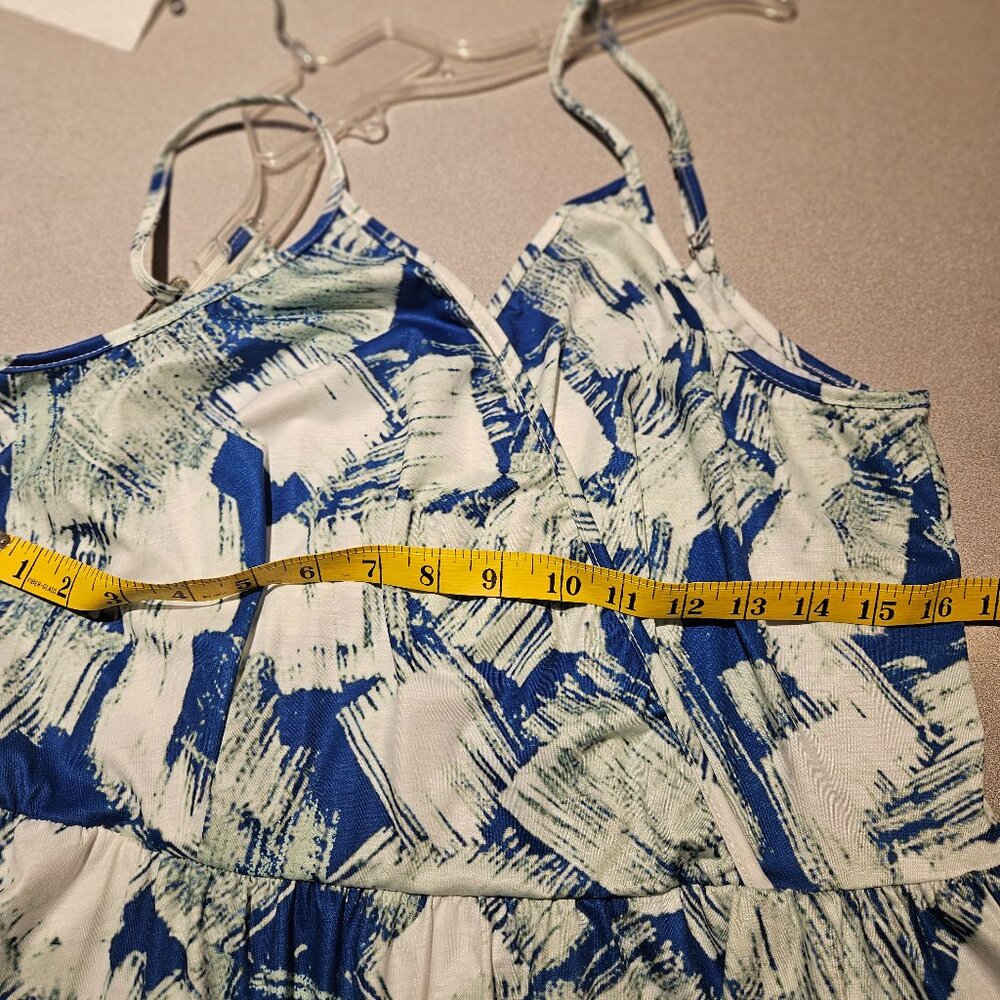 Nice Summer Dress, XL, blue green and white. - Picture 10 of 10